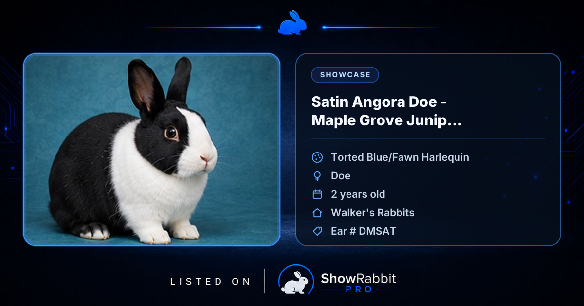 Satin Angora Doe - Maple Grove Juniper Promise SA - 1y 9mo | Rabbit ...